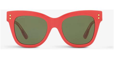 gucci cat eye sunglasses red|best designer cat eye sunglasses.